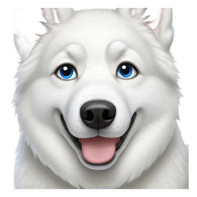 white husky blue eyes sticker