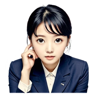 검정머리에 책읽고있는 여자. 해줘. 그리고 그 책으로 얼굴 반은 가린듯한 sticker