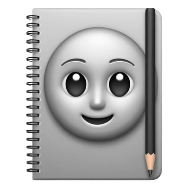 a pencil drawing in a notebook  sticker