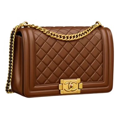 chanel le boy brown bag sticker