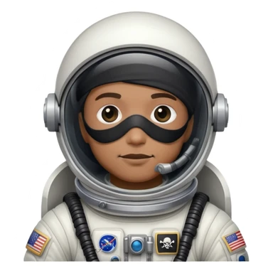 astronaut in space suit with black pirate eyepatch sticker