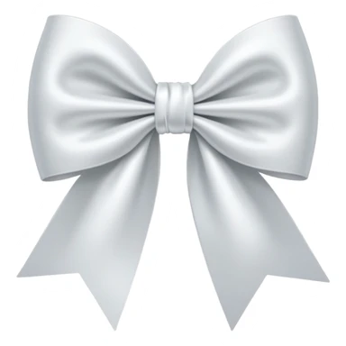 White bow on white bow sticker