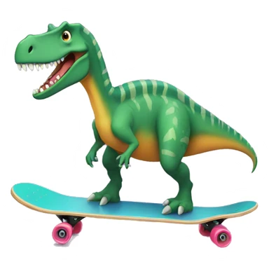 Spinosaurus on a skateboard  sticker