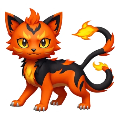 Litleo-Litten-Fakémon-hybrid-creature (full body)  sticker
