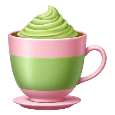 matcha in pink vintage cup sticker