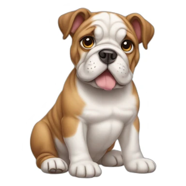 bulldog puppy dog sticker