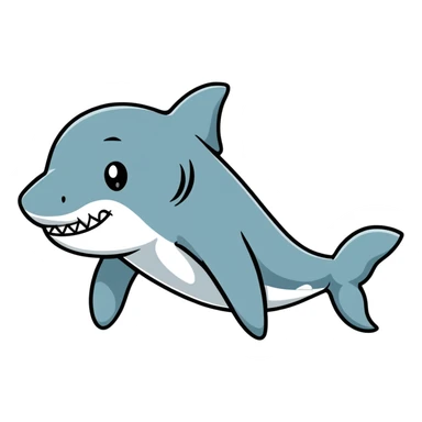 shark riding a horse sticker