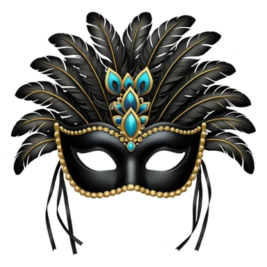 Black ballet masquerade mask  sticker