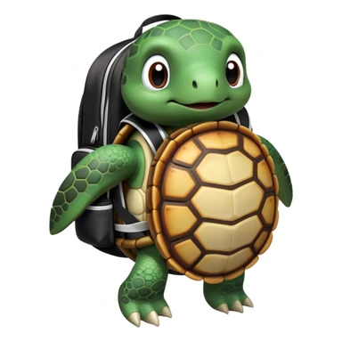 turtle with a oreo backpack  sticker