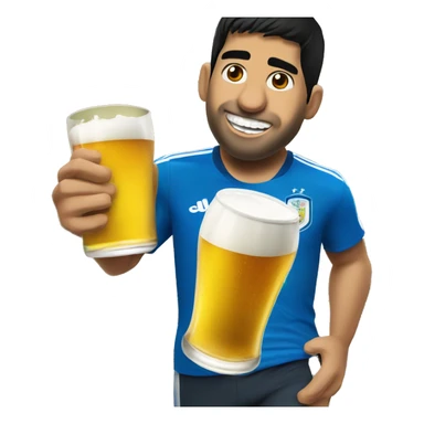 Luis Suárez drink beer sticker
