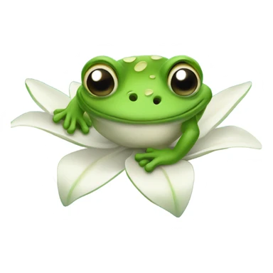 frog sit on lily pad sticker