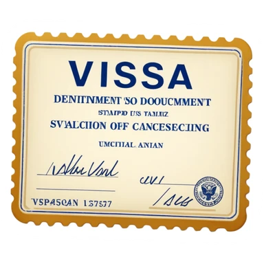 American visa  sticker