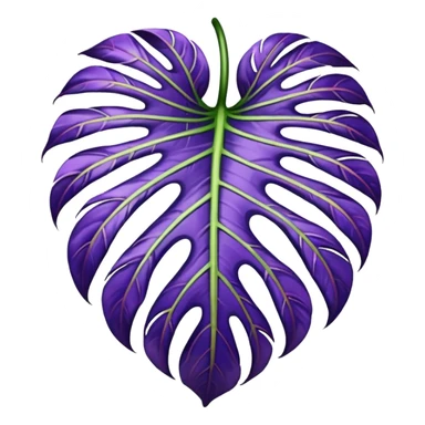 purple monstera leaf sticker