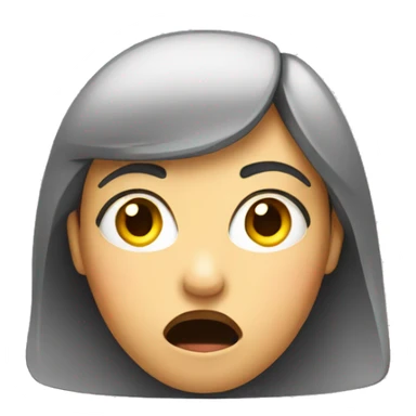 female with shocked and outraged face sticker