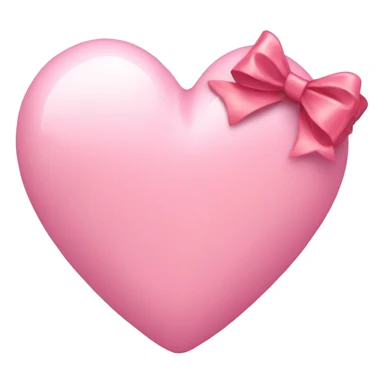 a light pink heart with a bow on it  sticker