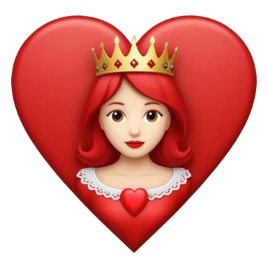 Coração que remeta a rainha de copas  sticker