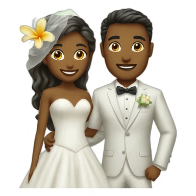 Beach weding sticker