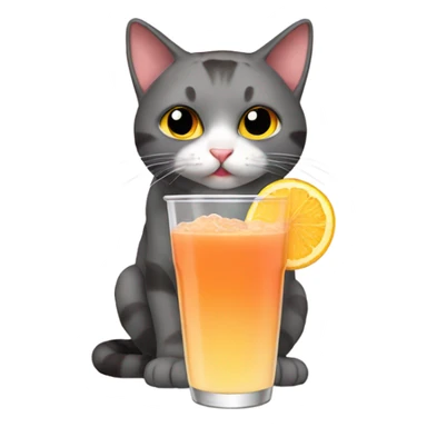 cat drinking boba sticker