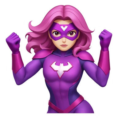 pink violet woman superhero power sticker