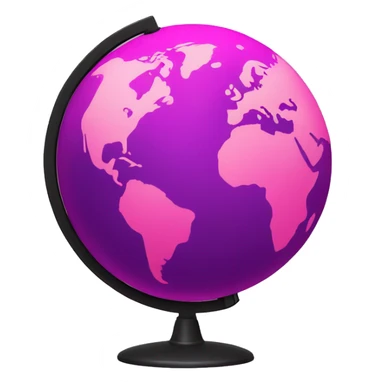 Hot pink globe sticker
