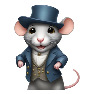 rat dressed up sticker