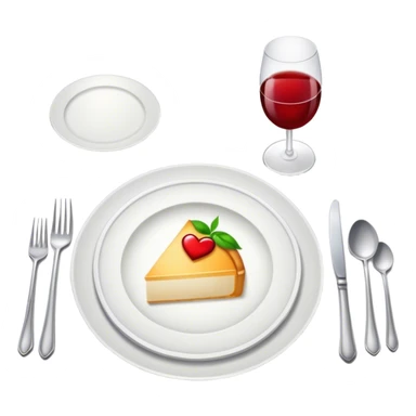 Elegant place setting romantic dinner sticker