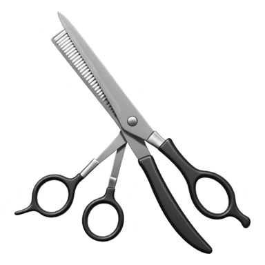 barber shop, scissors & comb. sticker