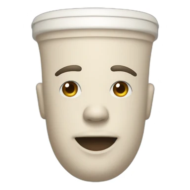 toilet man head sticker