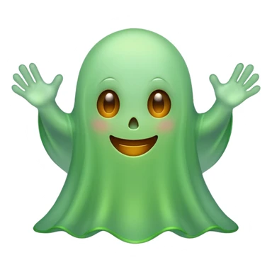 cute green ghost sticker
