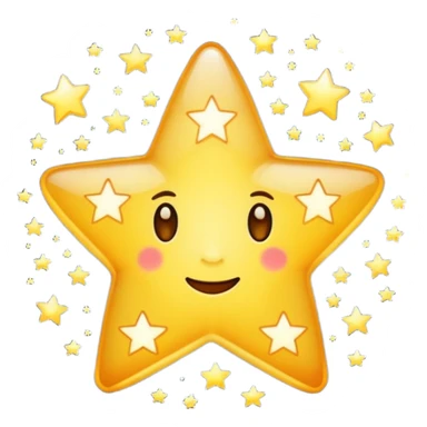 stars with no face shinning sticker