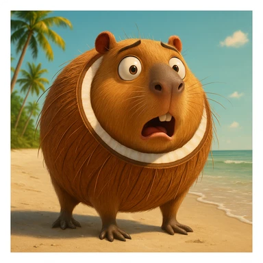 Edit the character in the reference image to have a surprised expression, keeping the original style, outfit, and colors exactly as in the reference image. sticker