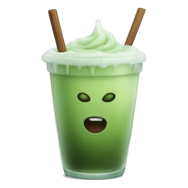 An iced matcha sticker