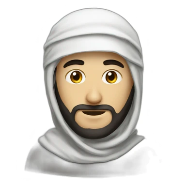 guy with faced covered with Arabic Shmagh sticker