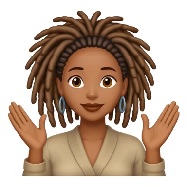 Black woman with locs applauding  sticker