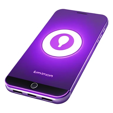 A futuristic terminal prompt colored purple sticker