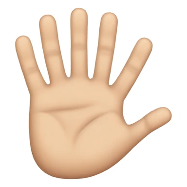 A Hand with 4 1/2 fingers and the thumb  sticker