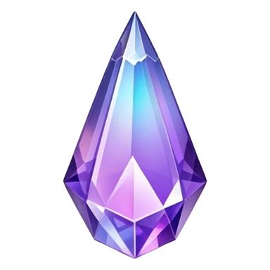 Violet iridescent nebula crystal shard sticker