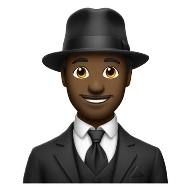 Well-dressed respectable black gentlemen in Paris  sticker