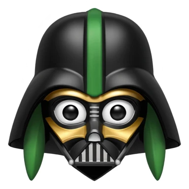 darth vader helmet elf ears christmas sticker