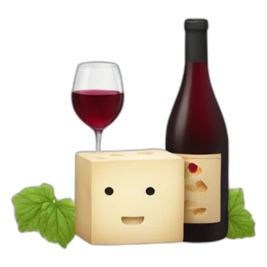 tofu drinking wine sticker