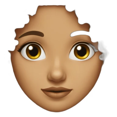 maghrebian dark long curly haired girl with black eyes sticker