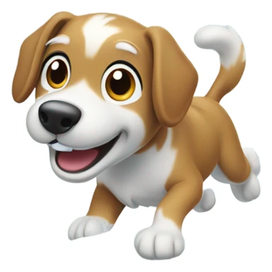 Dog with snow sticker