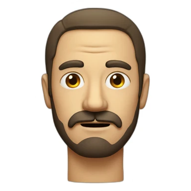 a man with small moustache and beard disgusted sticker