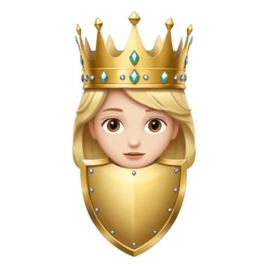 Create a Shield / Crown that represents confidence a brave and proud facial expression sticker