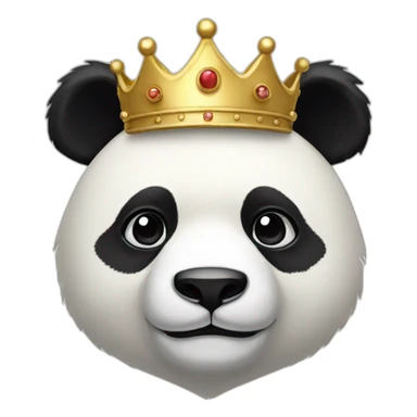 Panda with crown  sticker