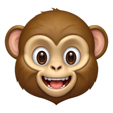 monkey smiling with all his teeth showing sticker