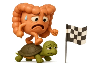  EMOJI STILE IPHONE 3D DI UN INTESTINO CON ESPRESSIONE ANGOSCIATA CHE CAMMINA SUL GUSCIO DI UNA TARTARUGA IN ATTESA ESTENUANTE DI RAGGIUNGERE UN TRAGUARDO POCO PIù AVANTI, SULLA LORO DESTRA. IL TRAGUARDO è UNA BANDIERA A DUE PIEDI CON FASCIA A SCACCHI BIANCHI E NERI. iperrealistico 4k sticker