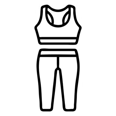 icon on the theme of sports bra and pants classes.  sticker