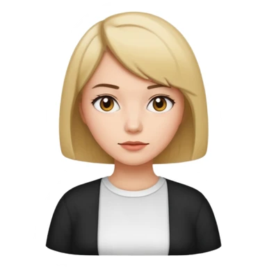 Woman with bob cut sticker