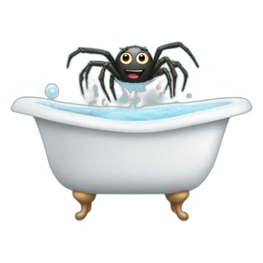 Spider in bathtub sticker